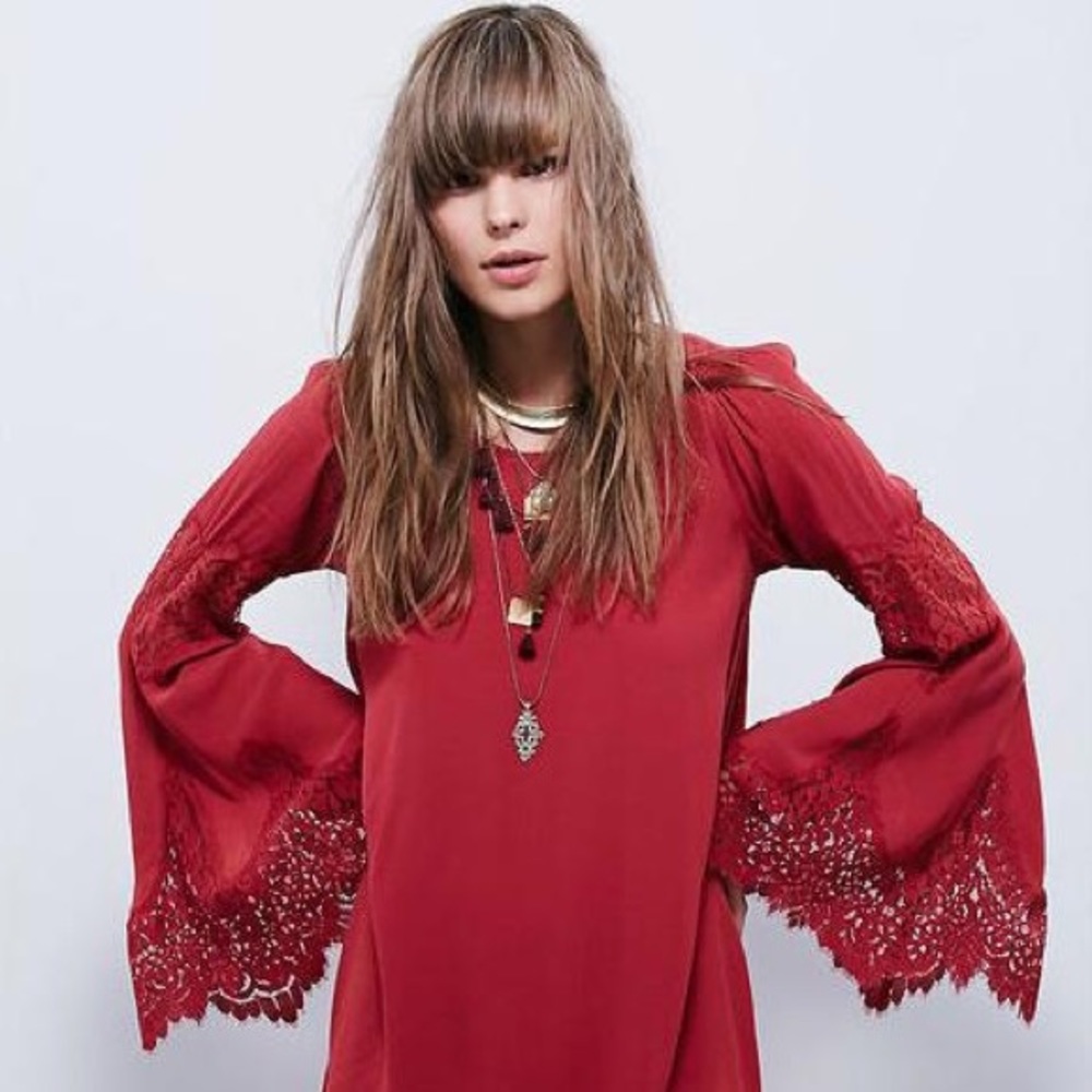 For Love & Lemons Festival Dress in Red